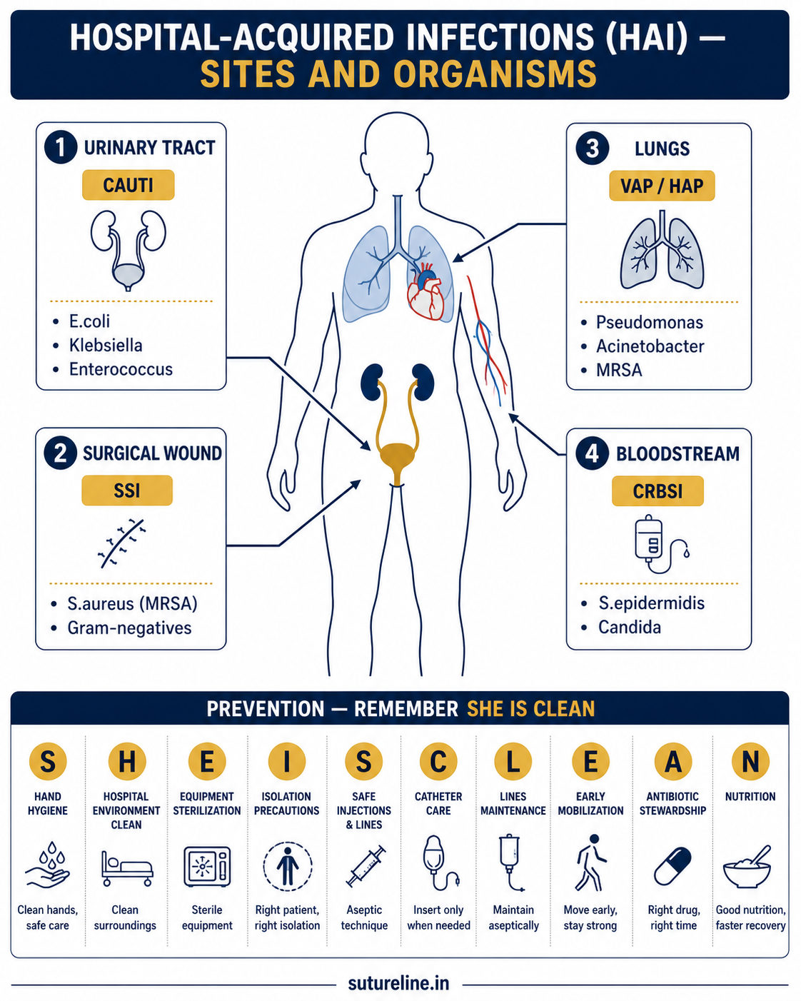 HAI Sites and Organisms
