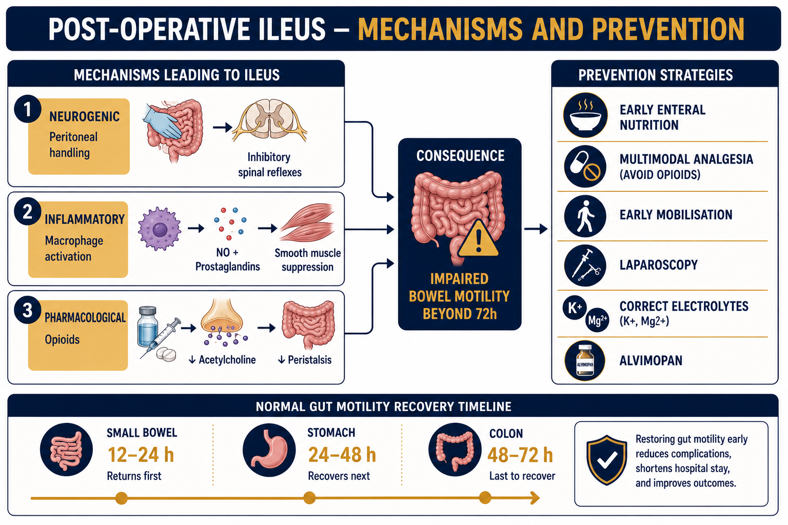 Post-operative Ileus Pathophysiology